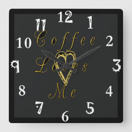 Relógio De Parede Café ama eu amo café
