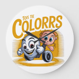 Relógio de Parede Cartoon Arte Pop Vibrante
