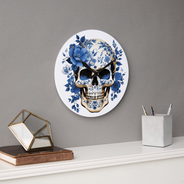 🕰️💀 Relógio de Parede Caveira Sensacional 💀🕰️ (Escritório)
