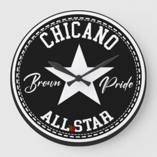 Relógio de parede Chicano Brown Pride