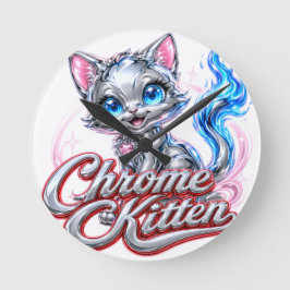 Relógio de Parede Chrome Kitten