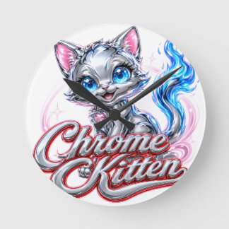 Relógio de Parede Chrome Kitten