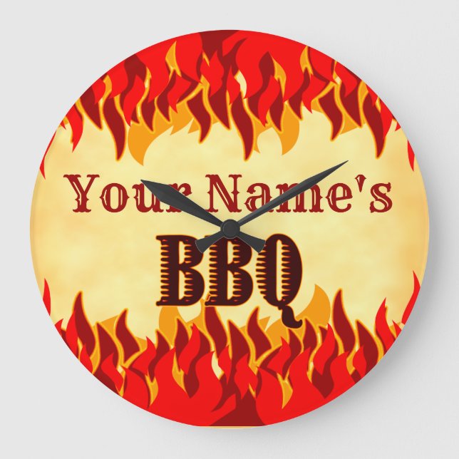 Relógio de Parede Churrasco Fumegante Personalizad (Frente)