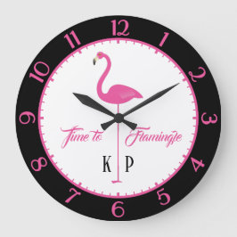 Relógio de Parede Clássico Personalizado Flamingo