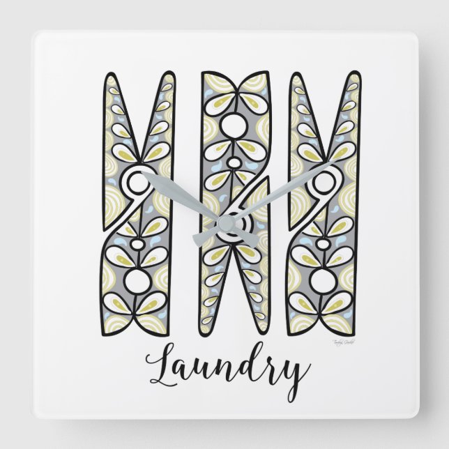 Relógio de Parede Clothespin (Frente)