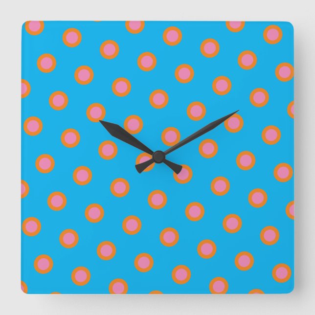 Relógio de Parede Colorido "Algodão Doce" (Frente)