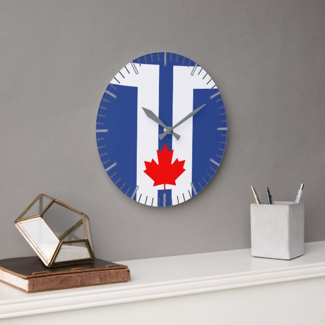 Relógio de Parede com a bandeira de Toronto, Canad (Escritório)