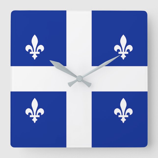 Relógio de Parede com Bandeira de Quebec, Canadá (Frente)