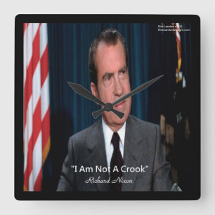 Relógio de Parede com Citação de Nixon & Não um La