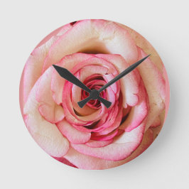 Relógio de Parede com Foto Macro de Rosa Rosa