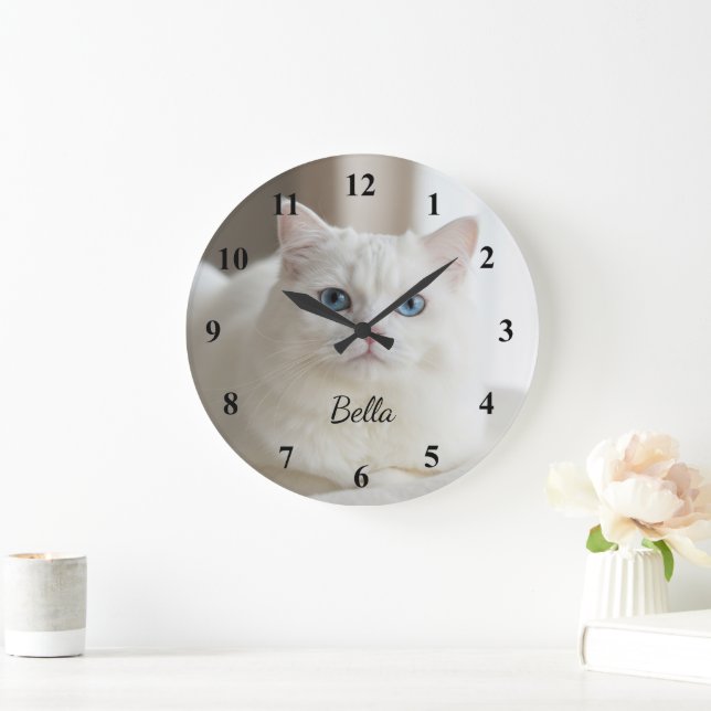 Relógio de parede com foto personalizada com belo  (Lar)