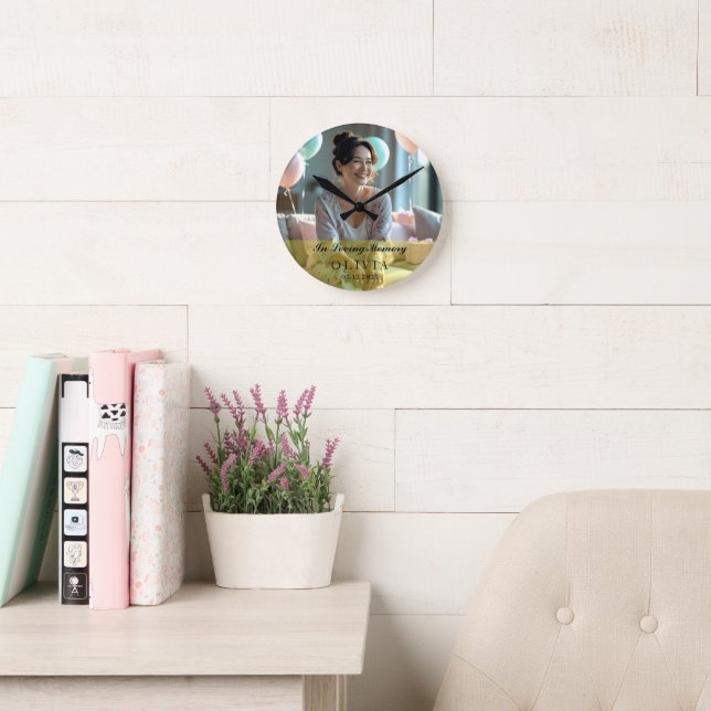 Relógio de Parede com Foto Personalizada In Loving (Sala de leitura)