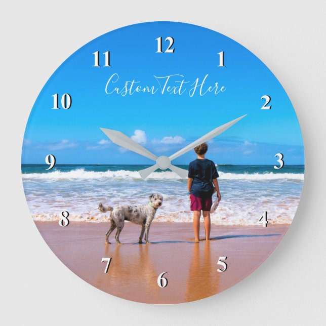 Relógio de Parede com Foto Personalizada Suas Foto (Frente)