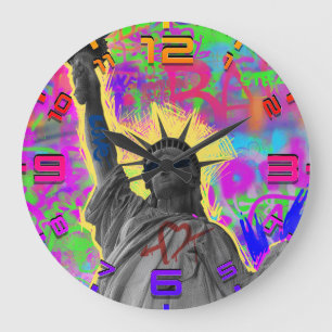 Relógio de Parede com Grafite Liberty Punk – Vibra