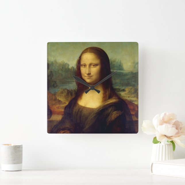 Relógio de Parede com Mona Lisa de Da Vinci (Lar)