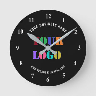 Relógio de Parede com Nome de Logo Personalizado -