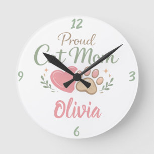 Relógio de Parede com Nome Personalizável Para Mãe