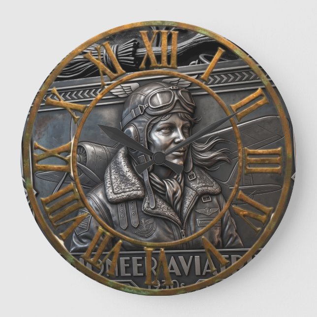 Relógio de Parede com Numeração Romana Vintage Avi (Frente)