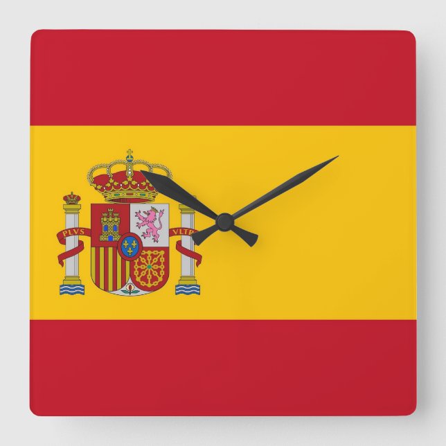 Relógio de Parede com Sinalizador de Espanha (Frente)