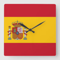 Relógio de Parede com Sinalizador de Espanha