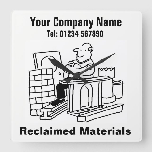 Relógio de Parede Comercial de Materiais Recuperad (Frente)