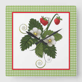 Relógio de Parede Cozinha Morango Decorativo