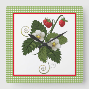 Relógio de Parede Cozinha Morango Decorativo