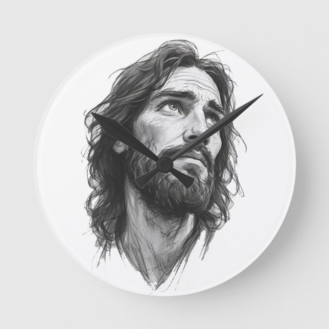 Relógio de Parede Cristão Jesus Cristo (Frente)