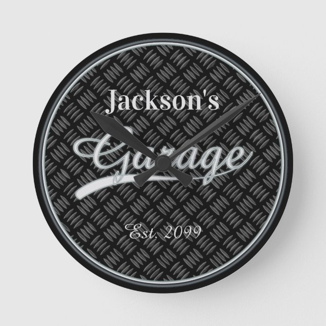 Relógio de Parede da Cinza Clássica da Cinza (Frente)