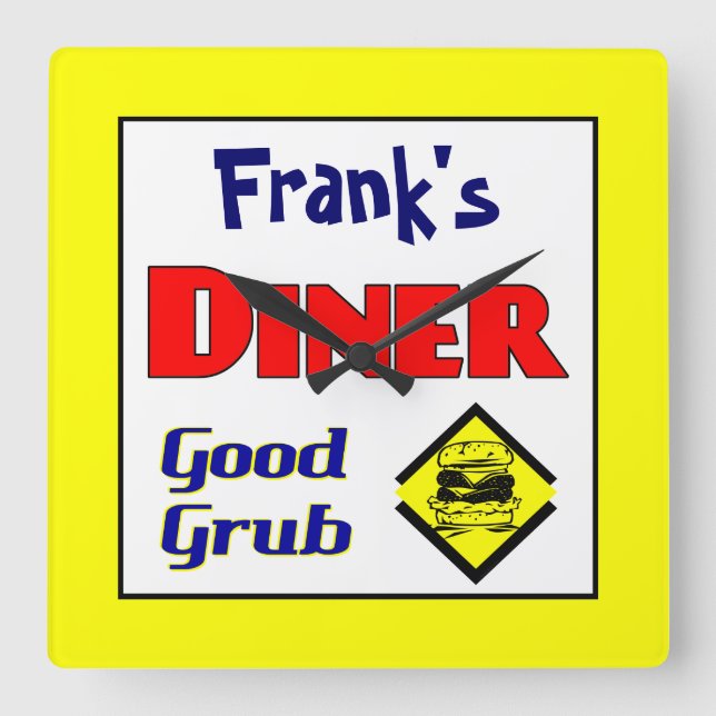 Relógio de Parede da Cozinha Retro Personalizada d (Frente)