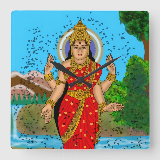 Relógio de Parede da Deusa Bhramari (Frente)