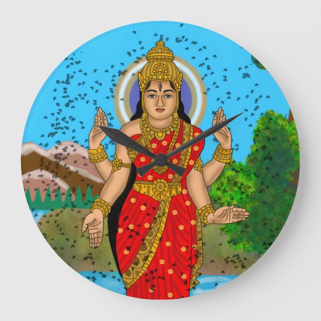 Relógio de Parede da Deusa Bhramari (Frente)