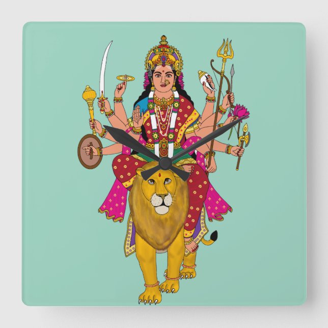 Relógio de Parede da Deusa Durga (Frente)