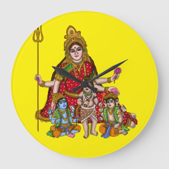Relógio de Parede da Deusa Durga (Frente)