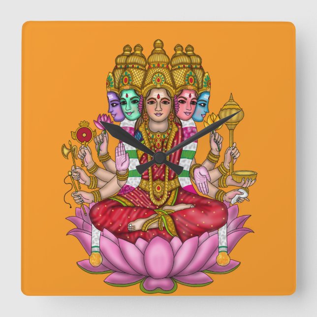 Relógio de Parede da Deusa Gayatri (Frente)