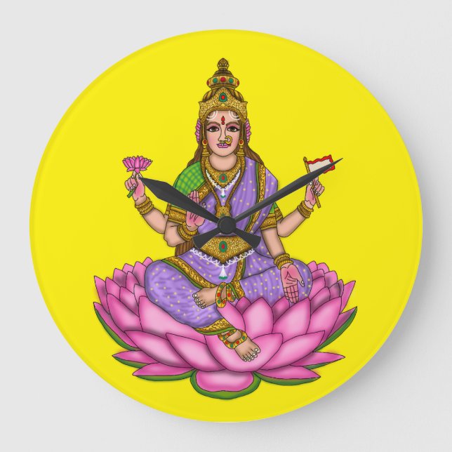 Relógio de Parede da Deusa Lakshmi (Frente)