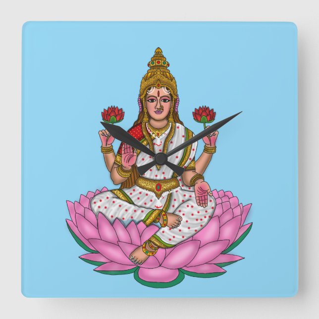 Relógio de Parede da Deusa Lakshmi (Frente)