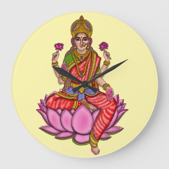 Relógio de Parede da Deusa Lakshmi (Frente)