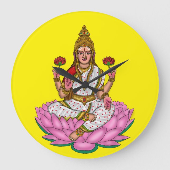 Relógio de Parede da Deusa Lakshmi (Frente)