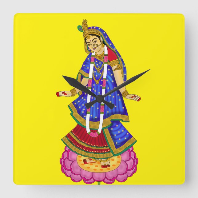 Relógio de Parede da Deusa Radha (Frente)