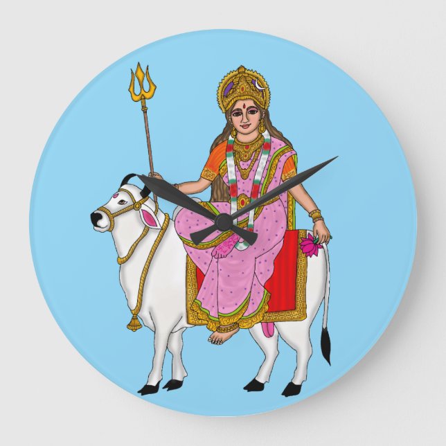 Relógio de Parede da Deusa Shailputri (Frente)