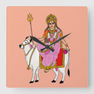 Relógio de Parede da Deusa Shailputri