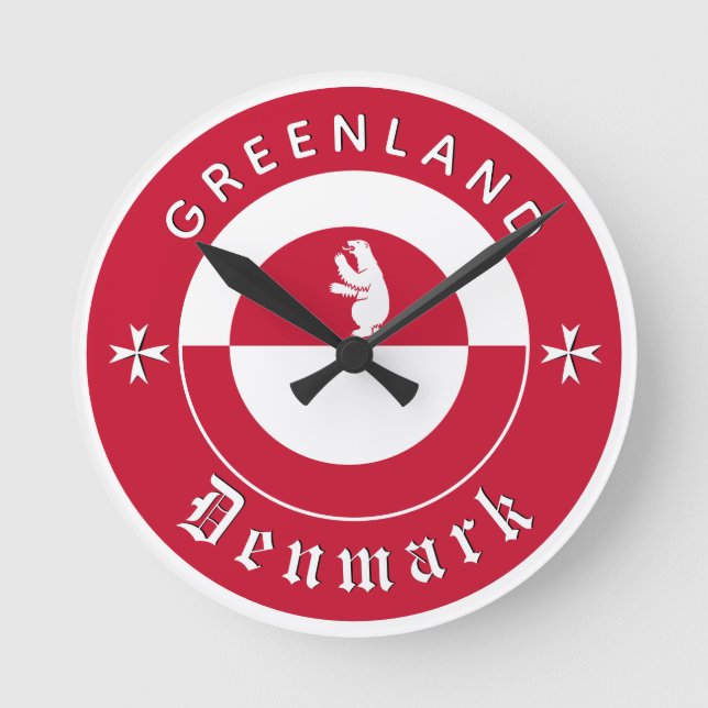 Relógio de Parede da Groenlândia, Urso, Bandeira d (Frente)