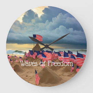 Relógio de Parede da Praia da Bandeira Americana-P