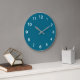 Relógio de Parede de Acríl Minimalista Azul Turque (Office)