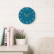 Relógio de Parede de Acríl Minimalista Azul Turque (Reading Room)