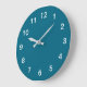Relógio de Parede de Acríl Minimalista Azul Turque (Angle)