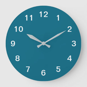 Relógio de Parede de Acríl Minimalista Azul Turque