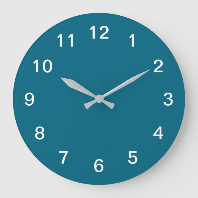 Relógio de Parede de Acríl Minimalista Azul Turque (Front)