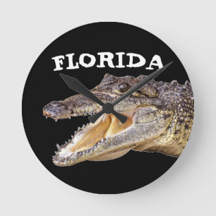 RELÓGIO DE PAREDE DE ACRÍLICO FLORIDA ALIGÁTOR